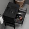 Modern Bathroom Vanity With Black Sink, Free Standing, 26